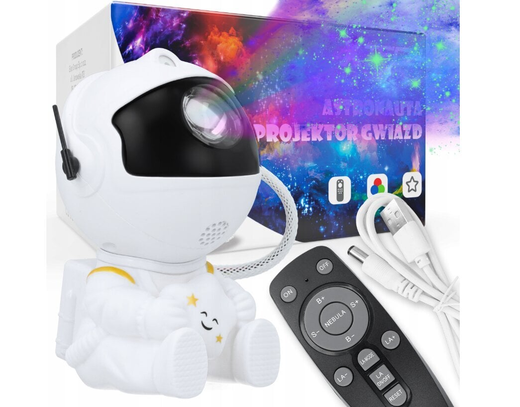 Star projektor astronaut - öölamp lastele xtech valge hind ja info | Lastetoa valgustid | kaup24.ee