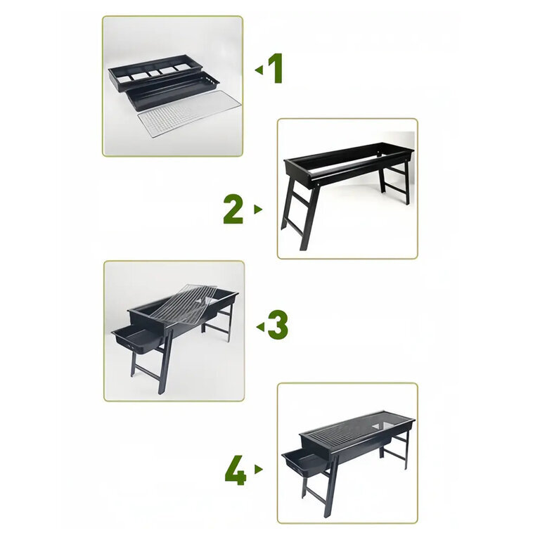 Grill Omimar, 60x32x22 cm, Must hind ja info | Grillid | kaup24.ee