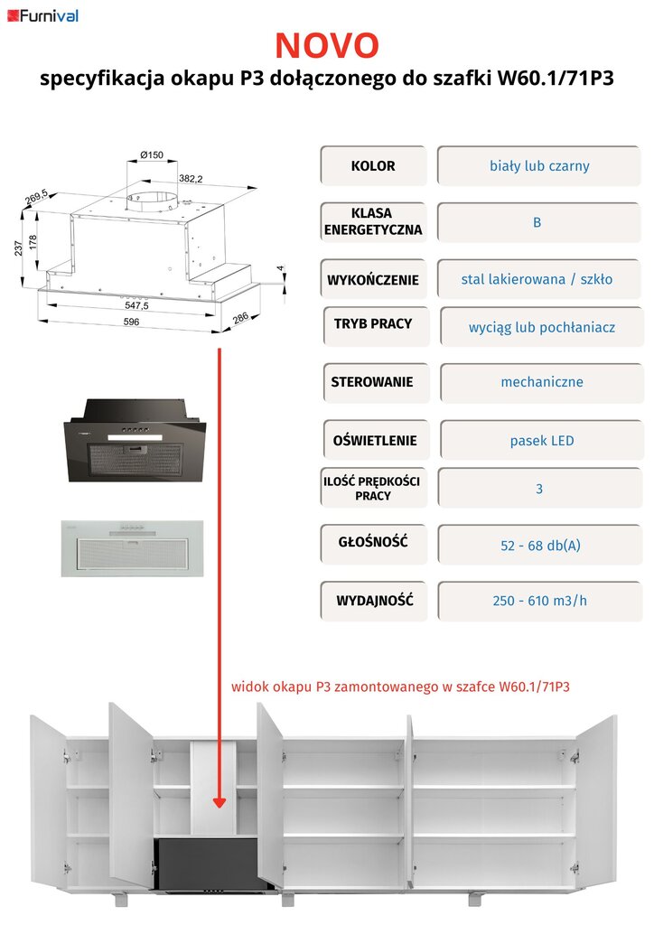 8-osaline köögimööbli komplekt Furnival Novo, beež/pruun hind ja info | Köögimööbli komplektid | kaup24.ee