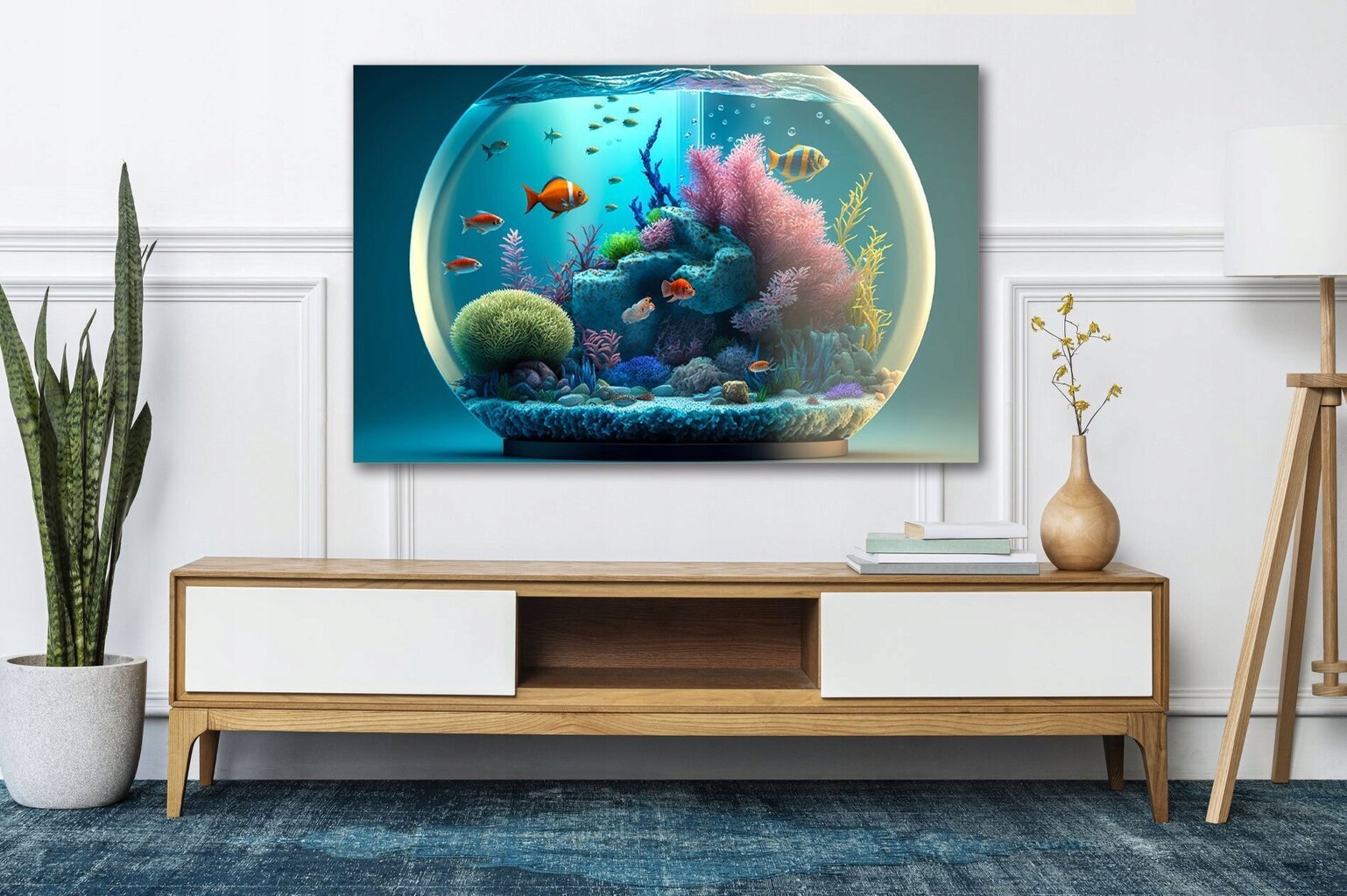 Seinapilt akvaarium veealune maailm 36x23 cm цена и информация | Seinapildid | kaup24.ee