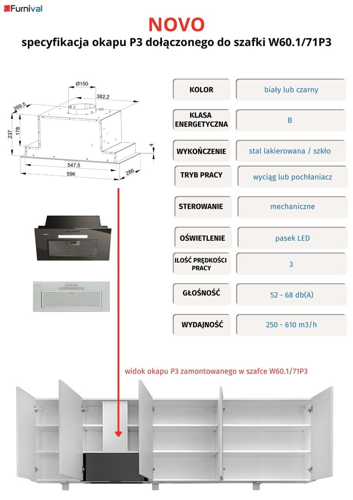 Novo alumise nurga köögikapp 110x65 cm, matthall hind ja info | Köögikapid | kaup24.ee