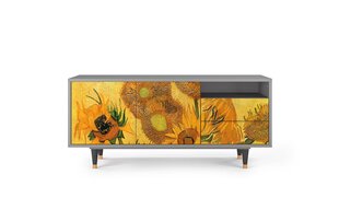 Тумба под ТВ T7 Sunflowers By Vincent Van Gogh L 125 cm, серый цена и информация | Комоды | kaup24.ee