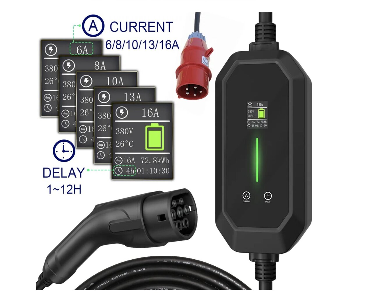 Kaasaskantav laadija, EVcharge hind ja info | Elektriautode laadimisjaamad | kaup24.ee