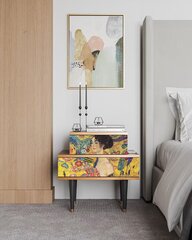 Прикроватная тумбочка NS1 Lady With Fan By Gustav Klimt L 58 cm, орех цена и информация | Комоды | kaup24.ee