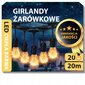 Aiavalgustus Girland Led 20M 20X Led Pirnid E27 Balkonile цена и информация | Aia- ja õuevalgustid | kaup24.ee