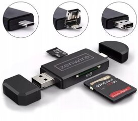 Mälukaardilugeja adapter 5in1 Zenwire hind ja info | USB jagajad, adapterid | kaup24.ee