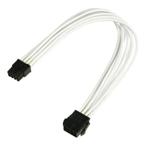 Nanoxia 8-Pin PCI-E extension cable 30cm white цена и информация | Kaablid ja juhtmed | kaup24.ee