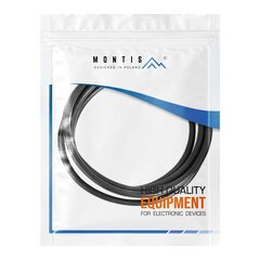 Montis Kabel DisplayPort v1.4 MT038 1,8 m Must, hõbedane hind ja info | Kaablid ja juhtmed | kaup24.ee