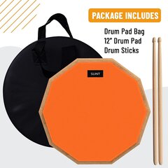 SLINT -harjutused trummipadja trumli aluse ja trummipulgad - kahekordse 30 cm trumlipadi komplekt ja 10 cm Snare trummi - vaikne drummpadi komplekt, drummpadi alus ja trummipulgad - trummid täiskasvanud ja lapsed hind ja info | Löökpillid | kaup24.ee