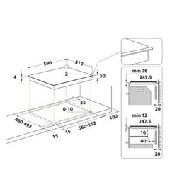 Pliidiplaat Whirlpool WFS5060CPBF hind ja info | Pliidiplaadid | kaup24.ee