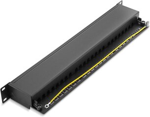 Deleycon Cat 6a Patch Panel Field 24 Port - настольный столик 19 -дюймовый установка стойки монтаж RJ45 Экранированный - TIA568A TIA568B - Black цена и информация | Кабели и провода | kaup24.ee