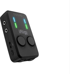 IK Multimedia IRIG Pro Duo I/O-Universaalne kahe kanaliga heli/MIDI liides iPhone'i, iPadi, Androidi ja Maci/Pc/PC jaoks hind ja info | Muusikariistade tarvikud | kaup24.ee