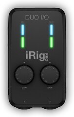 IK Multimedia IRIG Pro Duo I/O-Universaalne kahe kanaliga heli/MIDI liides iPhone'i, iPadi, Androidi ja Maci/Pc/PC jaoks hind ja info | Muusikariistade tarvikud | kaup24.ee