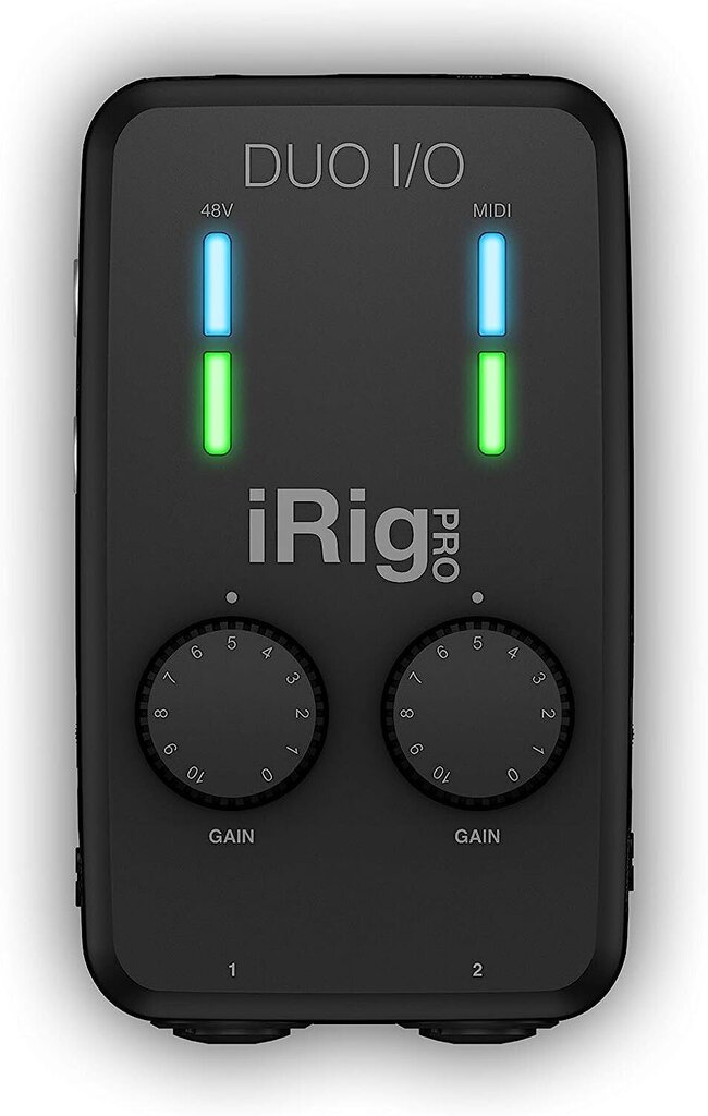 IK Multimedia IRIG Pro Duo I/O-Universaalne kahe kanaliga heli/MIDI liides iPhone'i, iPadi, Androidi ja Maci/Pc/PC jaoks цена и информация | Muusikariistade tarvikud | kaup24.ee