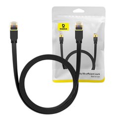 Baseus Cat 7 UTP Ethernet RJ45 Cable Flat 3 m black цена и информация | Кабели и провода | kaup24.ee