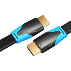 Flat HDMI Cable Vention VAA-B02-L300 3m 4K 60Hz (Black) hind ja info | Kaablid ja juhtmed | kaup24.ee