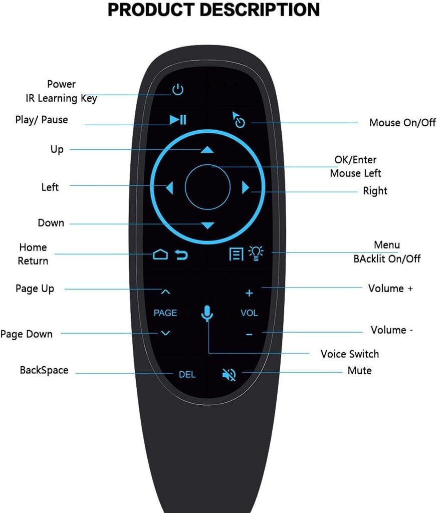 Fusion G10S PRO BT universaalne juhtmevaba | bluetooth pult hääljuhtimisega ja taustavalgustusega Smart TV | Android | PC jaoks цена и информация | Smart TV tarvikud | kaup24.ee