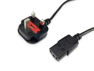 Equip 112300 power cable Black 2 m BS 1363 C13 coupler 4015867227077 цена и информация | Кабели и провода | kaup24.ee