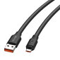 USB - microUSB kaabel 120W 3A 1m kiire liin must VA0107 Vayox цена и информация | Kaablid ja juhtmed | kaup24.ee