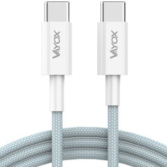 Кабель USB-C - USB-C 65W 3A 1м премиум-класса VA0105 Vayox цена и информация | Кабели и провода | kaup24.ee