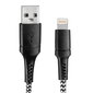 Vayox USB - Lightning punutud kaabel must ja valge 1m VA0149 Vayox цена и информация | Kaablid ja juhtmed | kaup24.ee