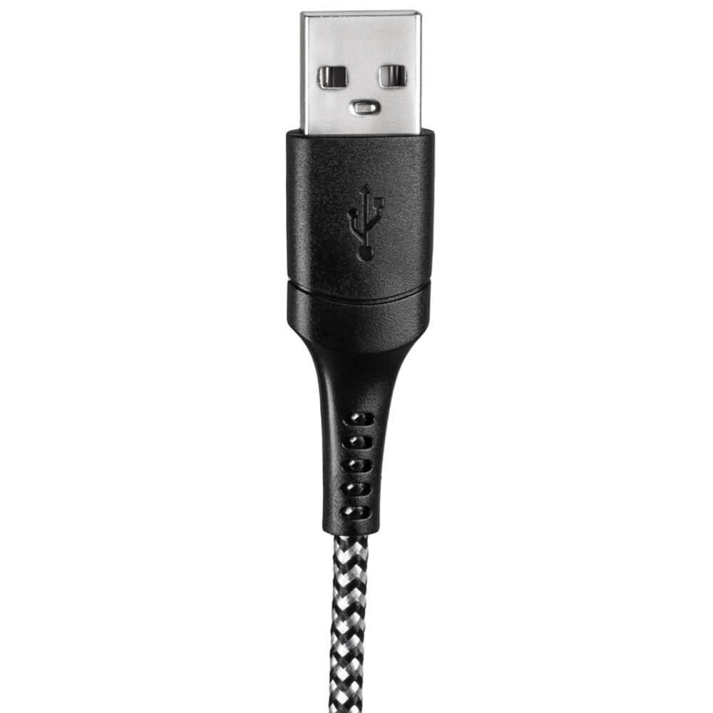 Vayox USB - Lightning punutud kaabel must ja valge 1m VA0149 Vayox цена и информация | Kaablid ja juhtmed | kaup24.ee