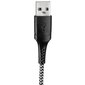 Vayox USB - Lightning punutud kaabel must ja valge 1m VA0149 Vayox цена и информация | Kaablid ja juhtmed | kaup24.ee