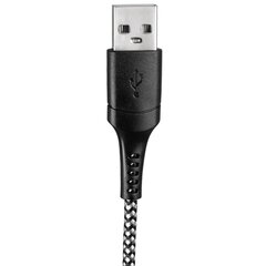 Vayox USB - micro USB плетеный кабель черно-белый 1м VA0150 Vayox цена и информация | Кабели и провода | kaup24.ee