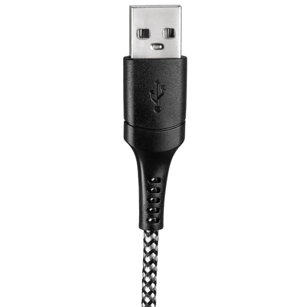 Vayox USB - micro USB punutud kaabel must ja valge 1m VA0150 Vayox цена и информация | Kaablid ja juhtmed | kaup24.ee