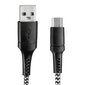 Vayox USB - micro USB punutud kaabel must ja valge 1m VA0150 Vayox цена и информация | Kaablid ja juhtmed | kaup24.ee