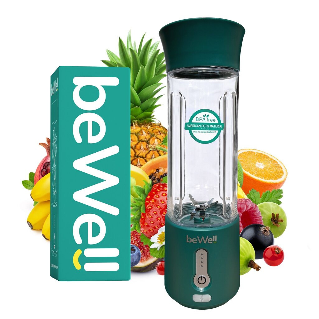 Blender BeWell Bottle Green цена и информация | Saumikserid, hakkijad | kaup24.ee