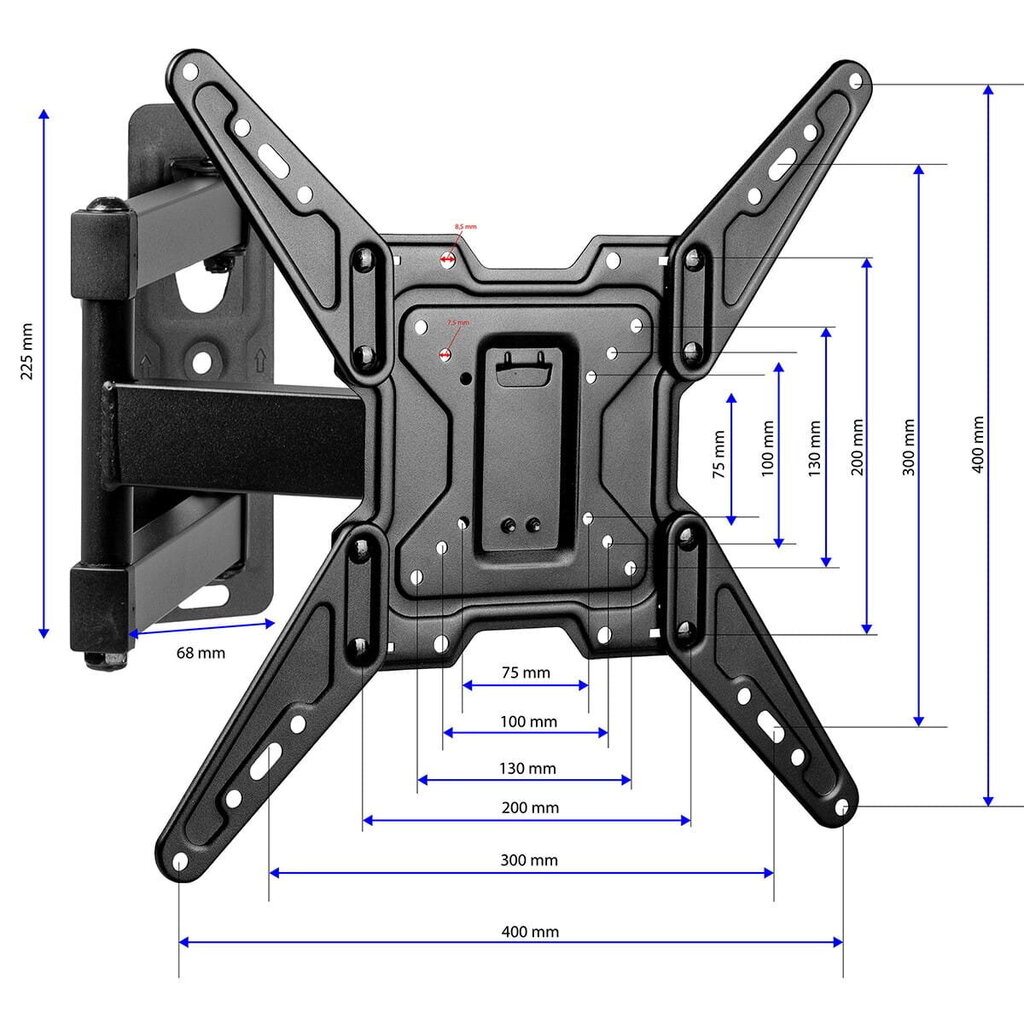 Telerihoidik 22-65" 400x400 KG-1032 Florida KING MOUNT hind ja info | Teleri seinakinnitused ja hoidjad | kaup24.ee