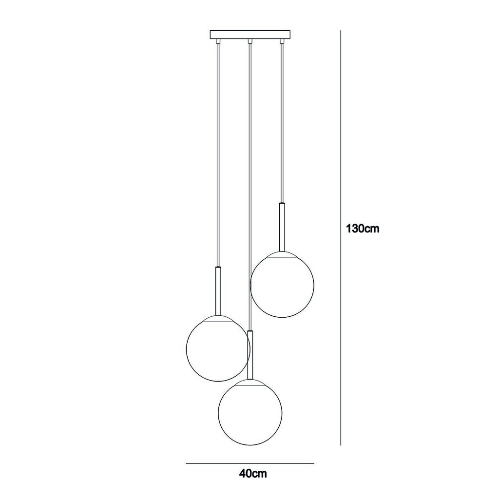 Rippvalgusti Deore PND-5578-3S-BRO-BK hind ja info | Rippvalgustid | kaup24.ee