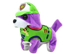 Plush interaktiivne koer Lean Toys, lilla, 16 cm hind ja info | Pehmed mänguasjad | kaup24.ee