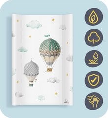 Mähkimislaud BubiKids Air Balloon valge, 47 x 70 cm hind ja info | Mähkimislinad | kaup24.ee