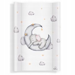 Mähkimislaud BubiKids Sleeping Elephant valge, 47 x 70 cm hind ja info | Mähkimislinad | kaup24.ee