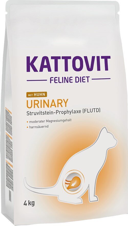 Kattovit Feline Diet Urinary kuivtoit täiskasvanud kassidele kanaga, 4 kg цена и информация | Kuivtoit kassidele | kaup24.ee