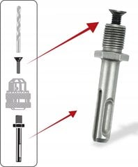 SDS+ adapter 1/2" puurpuuri jaoks цена и информация | Механические инструменты | kaup24.ee