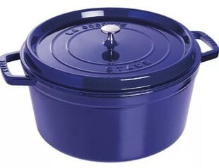 Кастрюля чугунная круглая STAUB 40510-286-0 - синяя 8,35 л цена и информация | Кастрюли, скороварки | kaup24.ee