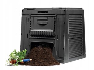 Komposti prügikast 470 l must цена и информация | Уличные контейнеры, контейнеры для компоста | kaup24.ee