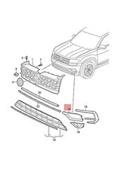 VW Atlas Teramont CA1 ventilatsiooniava vasakpoolne originaal 3CN853665C9B9 цена и информация | Дополнительные принадлежности | kaup24.ee