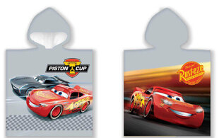 Lasterätik Disney Cars Cup Poncho 50x100 cm hind ja info | Rätikud, saunalinad | kaup24.ee