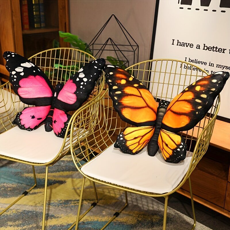 '50 cm/19,68 tolli imitatsiooniga liblikapadi, 3D-prinditud liblikas viskepadi Live Butterfly plüüsist mänguasi diivan magamistoa kaunistuspadi' hind ja info | Dekoratiivpadjad ja padjakatted | kaup24.ee