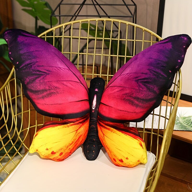 '50 cm/19,68 tolli imitatsiooniga liblikapadi, 3D-prinditud liblikas viskepadi Live Butterfly plüüsist mänguasi diivan magamistoa kaunistuspadi' hind ja info | Dekoratiivpadjad ja padjakatted | kaup24.ee