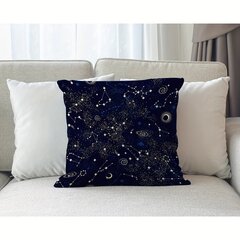 '1 tk Constellation padjakatted 45,72x45,72 cm Stars Moon Planet Space Galaxy Universe Viska padjakatte Dekoratiivne padi diivanvoodile' hind ja info | Dekoratiivpadjad ja padjakatted | kaup24.ee