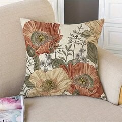 '1tk Vintage Flowers padjapüür, rustikaalne dekoratiivne kandiline padjapüür 45,72x45,72 cm diivani diivani kaunistamiseks' hind ja info | Dekoratiivpadjad ja padjakatted | kaup24.ee