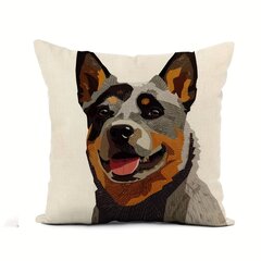 '1 tk. padjapüür Blue Heeler Austraalia karjakoer loom ilus koer lähivõte Padjapüür Kodukaunistus Ruutpuuvillane padjapüür padjakate 45,72x45,72 cm' hind ja info | Dekoratiivpadjad ja padjakatted | kaup24.ee