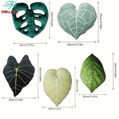 '5 Style Leaf Plush 3D Leaf padi 3D Accent Monstera Deliciosa Deep Forest viskepadi diivan Diivanile Elutoa Kodukaunistuse Kingitus Taimehuvilistele Halloweeni kujundus Aitäh, jõulukink' hind ja info | Dekoratiivpadjad ja padjakatted | kaup24.ee