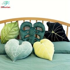 '5 Style Leaf Plush 3D Leaf padi 3D Accent Monstera Deliciosa Deep Forest viskepadi diivan Diivanile Elutoa Kodukaunistuse Kingitus Taimehuvilistele Halloweeni kujundus Aitäh, jõulukink' hind ja info | Dekoratiivpadjad ja padjakatted | kaup24.ee