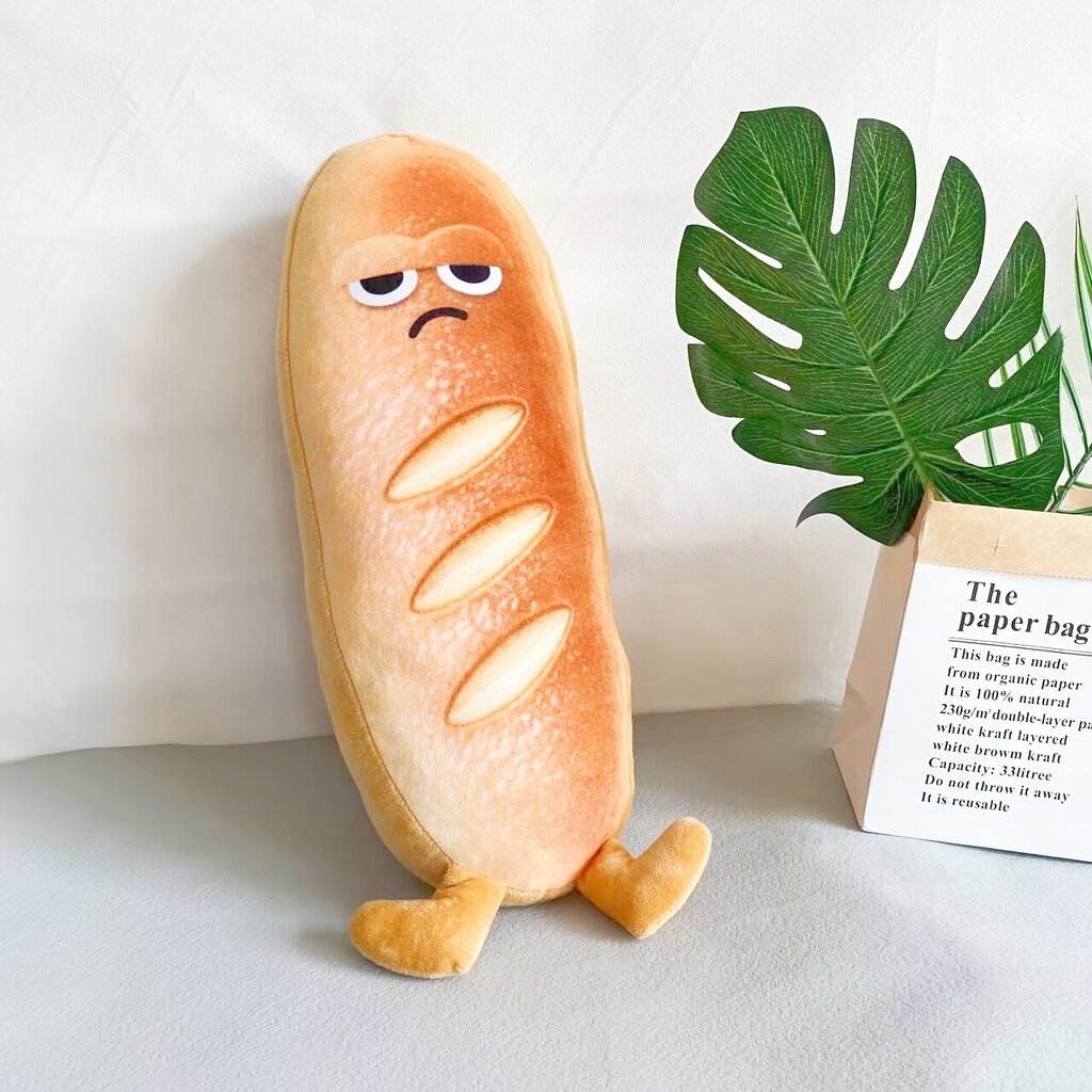 '15.8 Bread Plush Pillow: armas toiduröstsaia imitatsiooniga pehme nukk laste mänguasjade ja kodukaunistuse jaoks, suurepärane sünnipäevakingitus! Eid Mubarak' hind ja info | Dekoratiivpadjad ja padjakatted | kaup24.ee